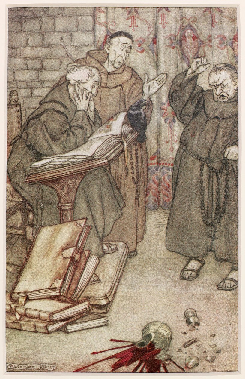 1907年Rheims寒鸦的例证 作者 亚瑟·拉克汉姆（Arthur Rackham）