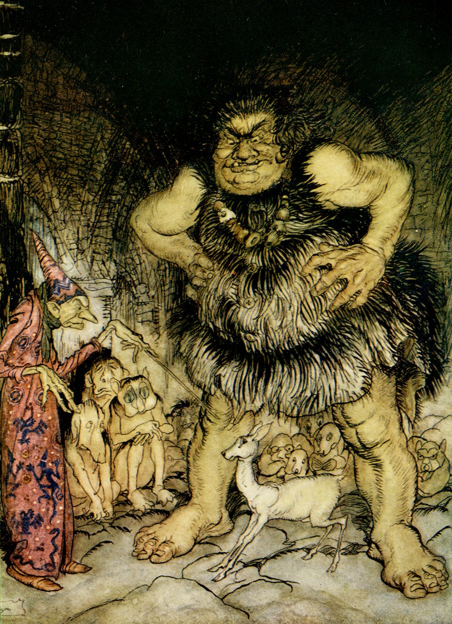 巨人杀手杰克 作者 亚瑟·拉克汉姆（Arthur Rackham）