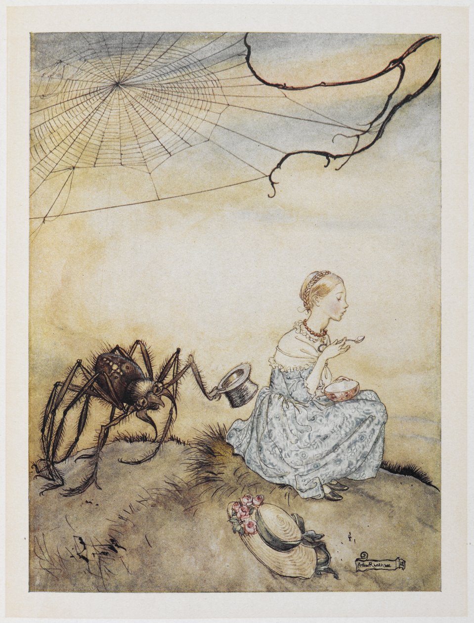 玛菲特小姐 作者 亚瑟·拉克汉姆（Arthur Rackham）