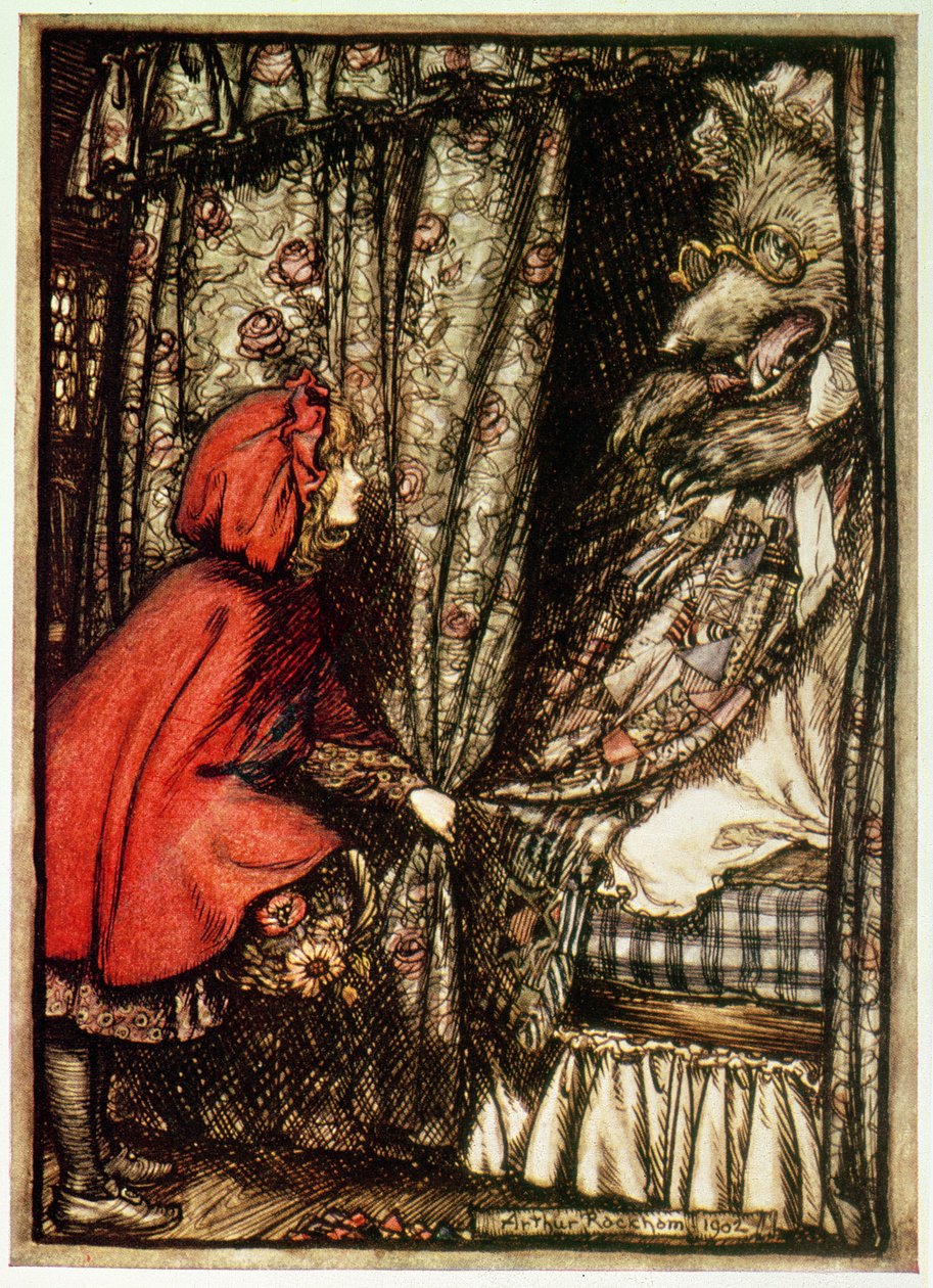 小红帽 作者 亚瑟·拉克汉姆（Arthur Rackham）