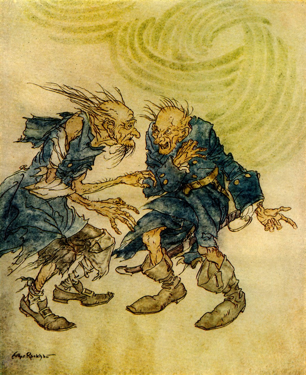 Edgar Allan Poe在瓶子里发现的手稿 作者 亚瑟·拉克汉姆（Arthur Rackham）