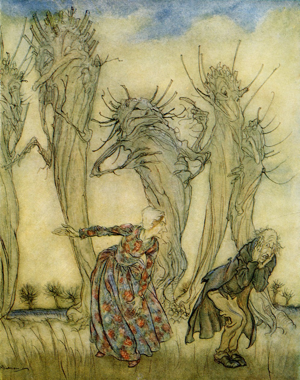 醋溜子先生和夫人 作者 亚瑟·拉克汉姆（Arthur Rackham）
