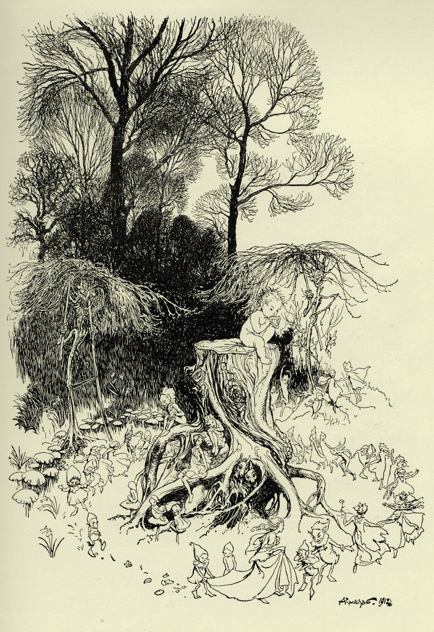 彼得潘和仙女 作者 亚瑟·拉克汉姆（Arthur Rackham）