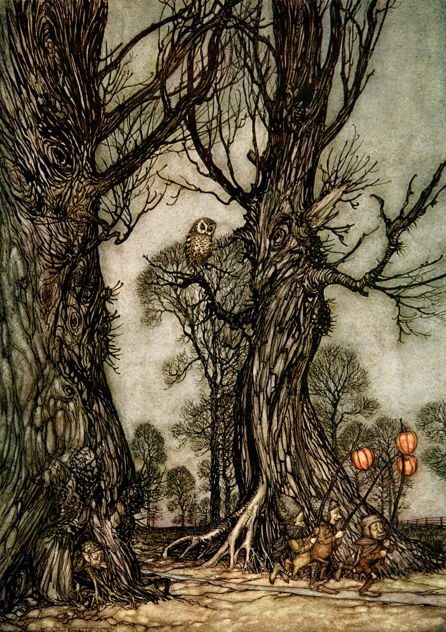 彼得潘在肯辛顿花园 作者 亚瑟·拉克汉姆（Arthur Rackham）
