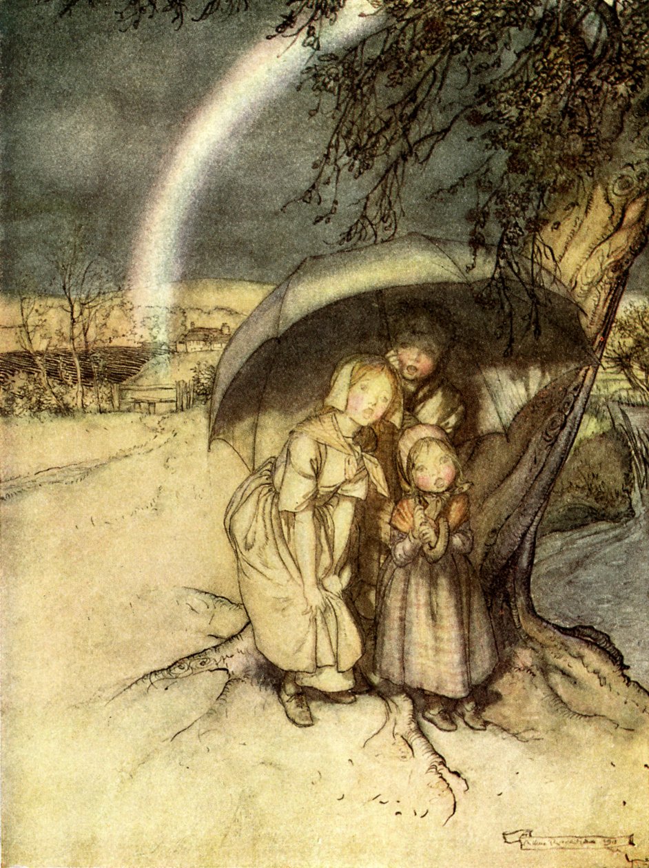 雨，雨去西班牙 作者 亚瑟·拉克汉姆（Arthur Rackham）