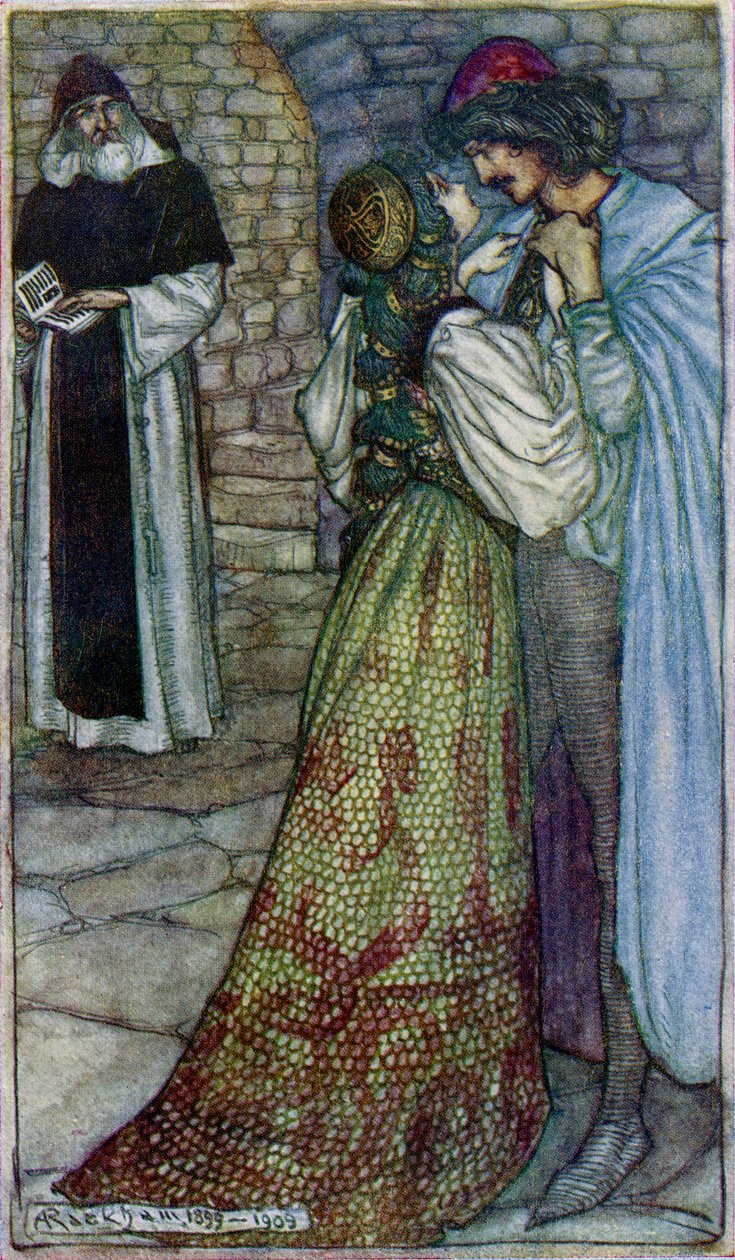 威廉莎士比亚的罗密欧与朱丽叶 作者 亚瑟·拉克汉姆（Arthur Rackham）