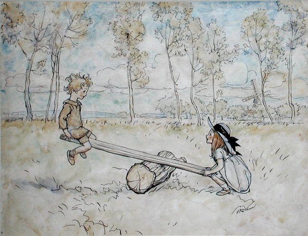看到了，看到了，Margery Daw 作者 亚瑟·拉克汉姆（Arthur Rackham）