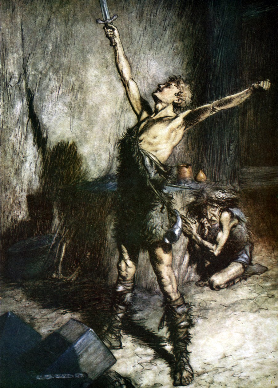 齐格弗里德 作者 亚瑟·拉克汉姆（Arthur Rackham）