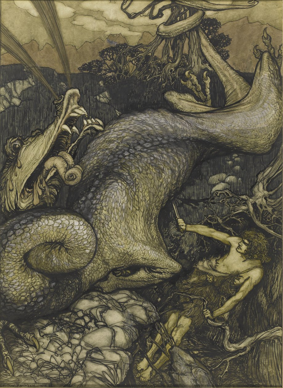 屠龙者西格德（Sigurd），1901年 作者 亚瑟·拉克汉姆（Arthur Rackham）