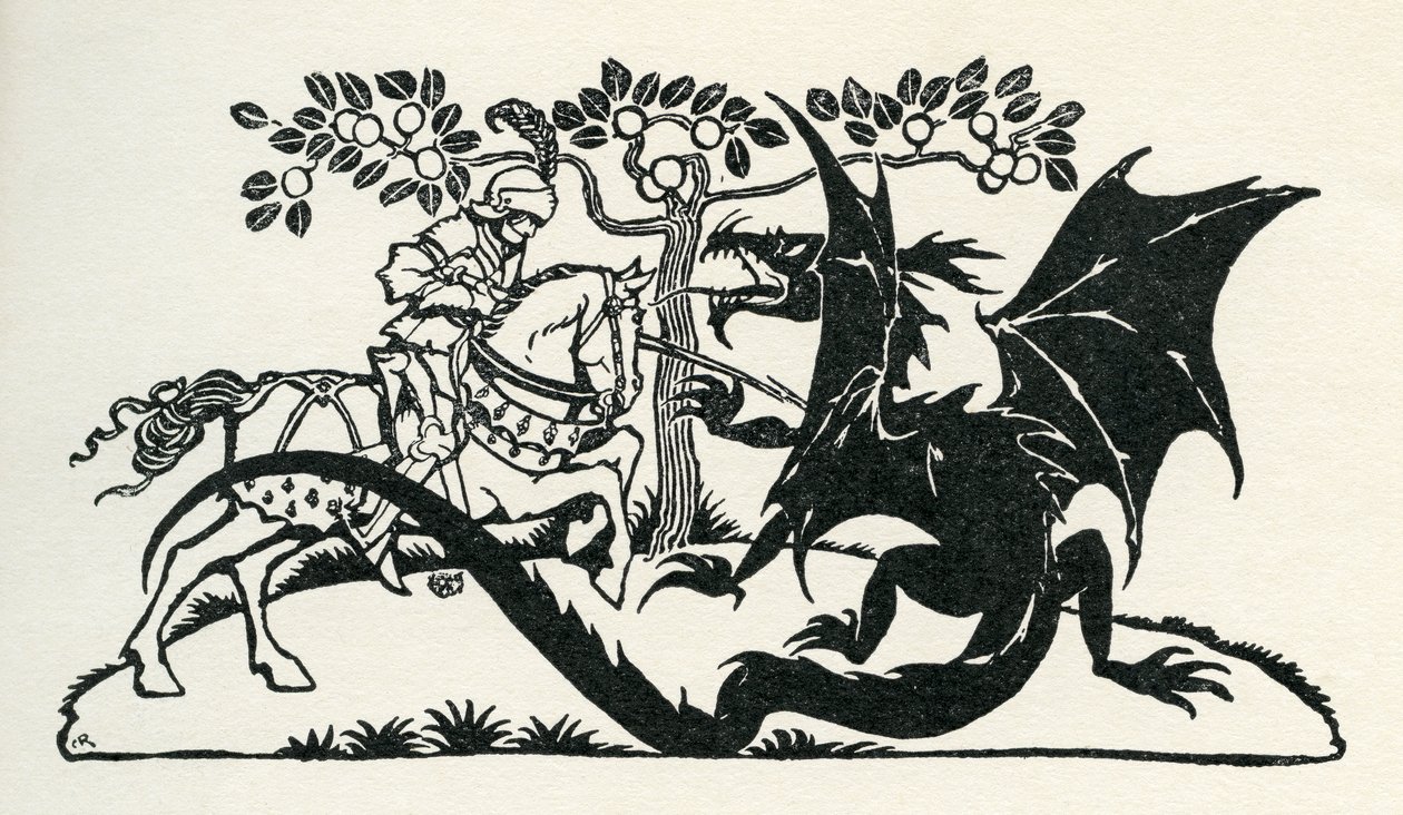 欢乐英格兰的圣乔治 作者 亚瑟·拉克汉姆（Arthur Rackham）