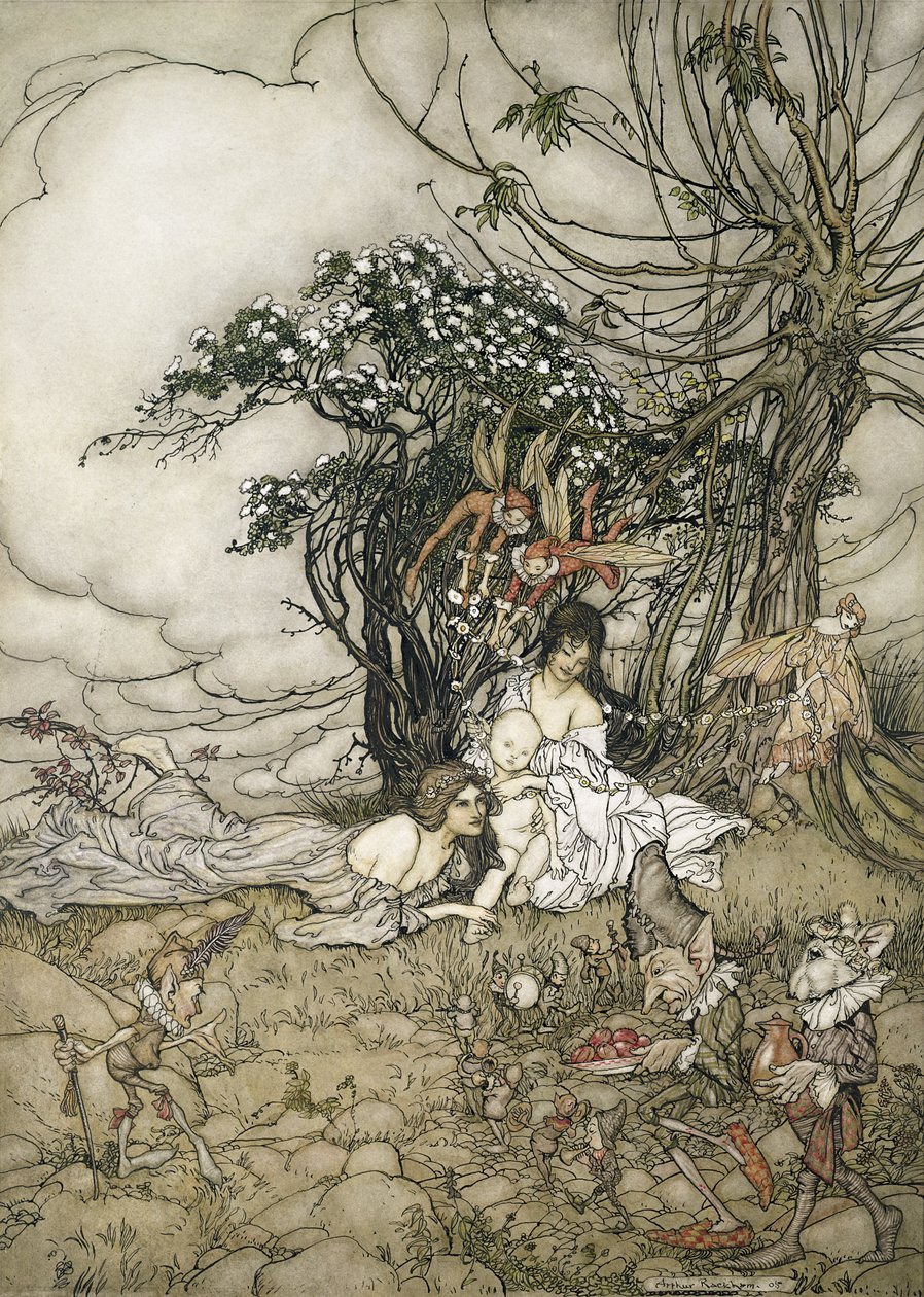 变形金刚，1905年（纸和笔墨水） 作者 亚瑟·拉克汉姆（Arthur Rackham）