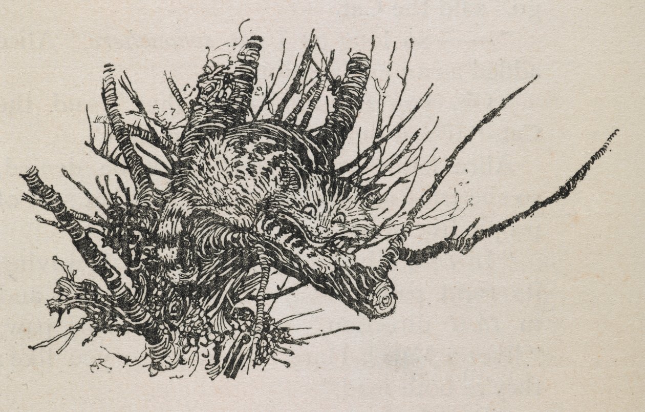 树上的柴郡猫 作者 亚瑟·拉克汉姆（Arthur Rackham）
