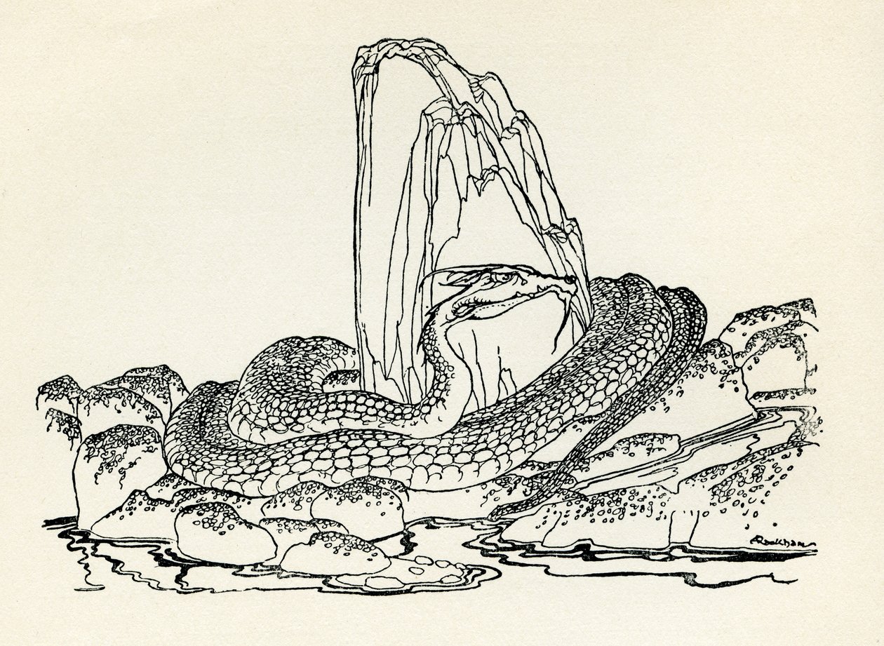 懒惰的虫子 作者 亚瑟·拉克汉姆（Arthur Rackham）