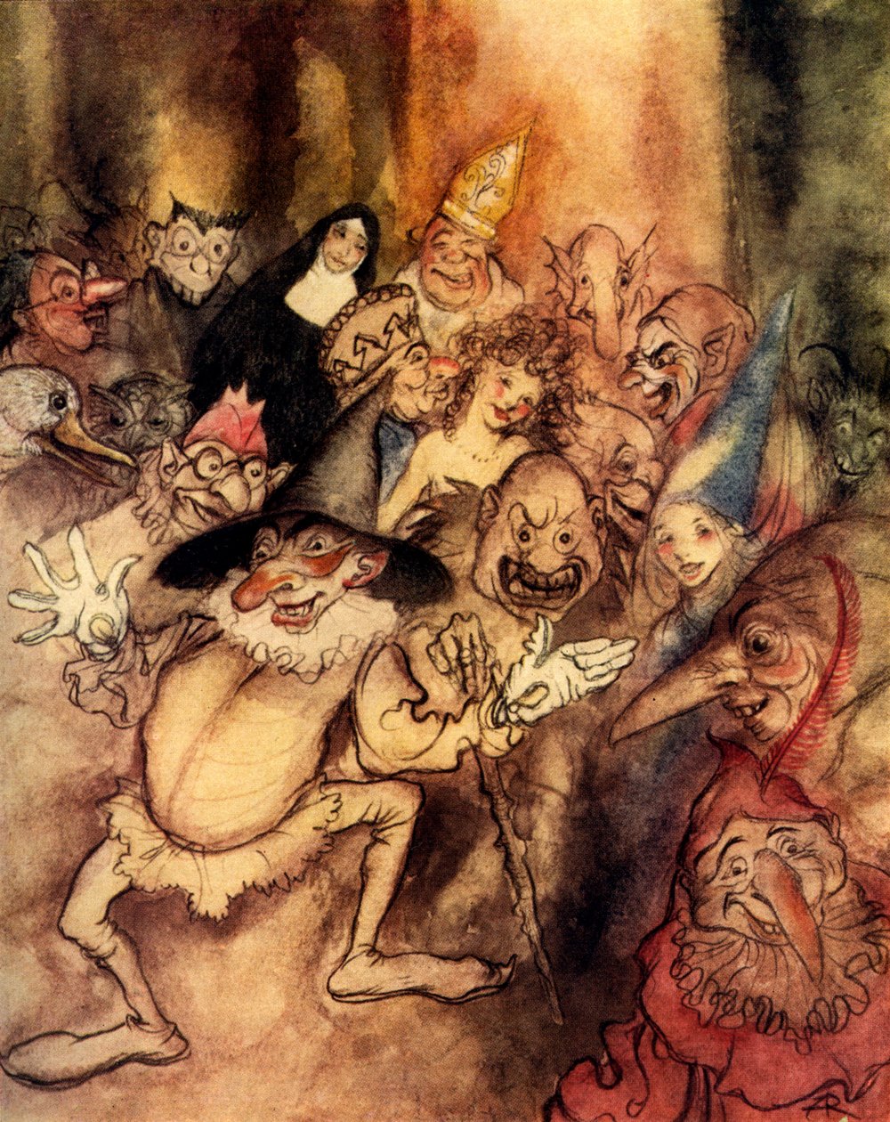 埃德加爱伦坡的死亡面具 作者 亚瑟·拉克汉姆（Arthur Rackham）