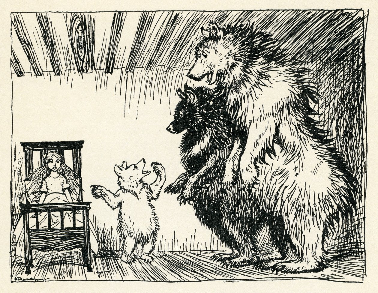 三只熊 作者 亚瑟·拉克汉姆（Arthur Rackham）