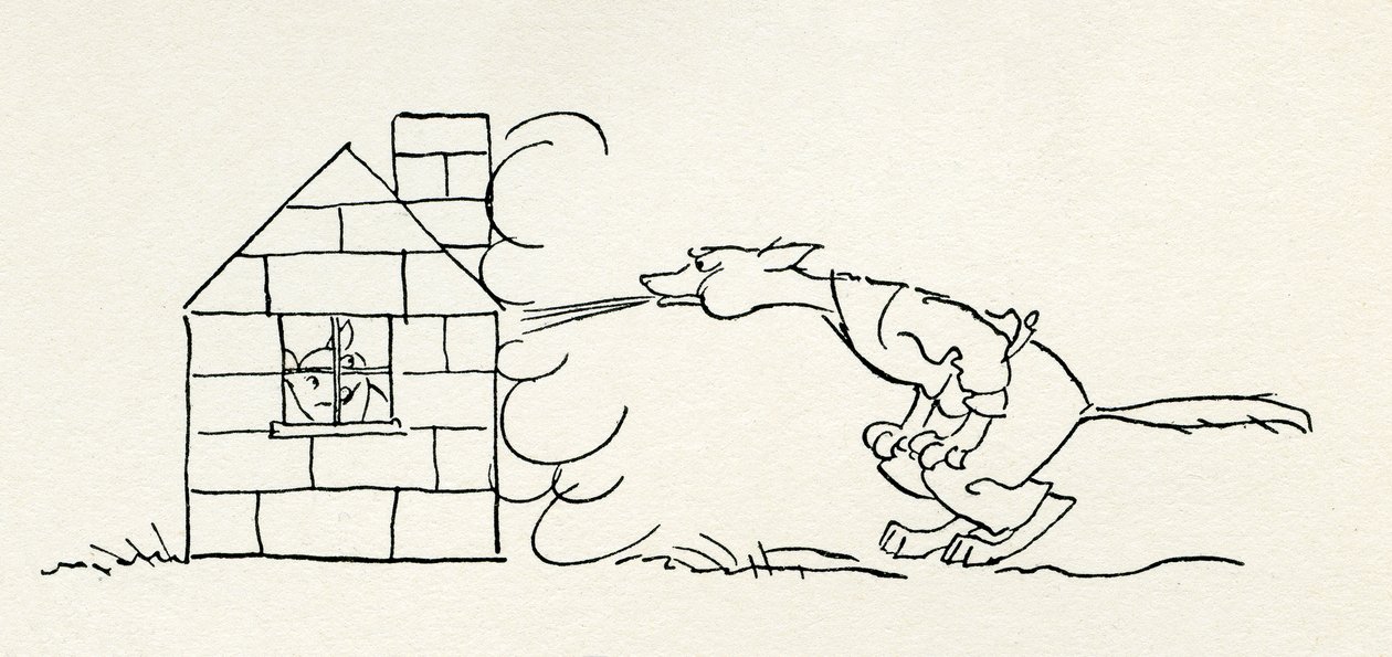 三只小猪》（The Three Little Pigs 作者 亚瑟·拉克汉姆（Arthur Rackham）