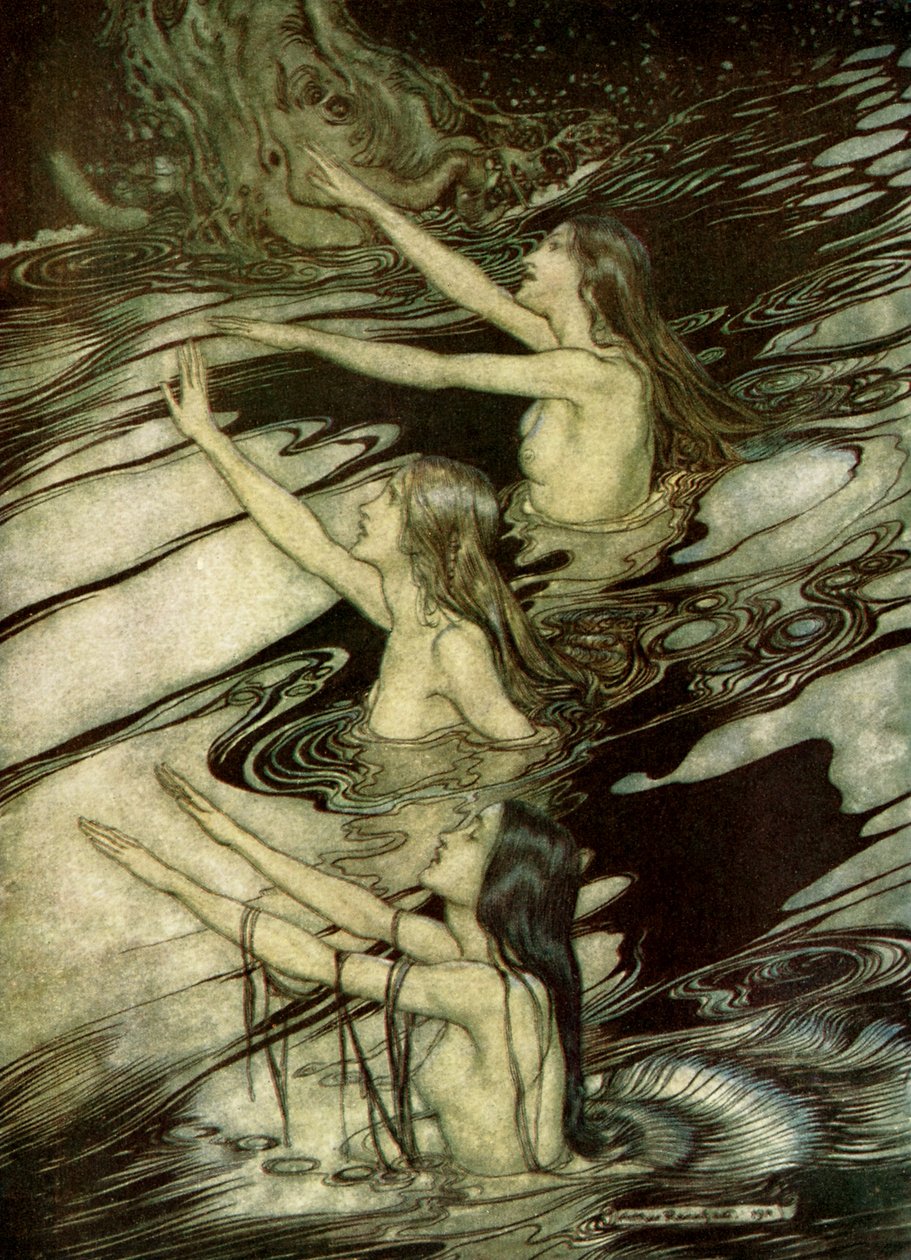 神的暮光之城Göttterdämmerung 作者 亚瑟·拉克汉姆（Arthur Rackham）