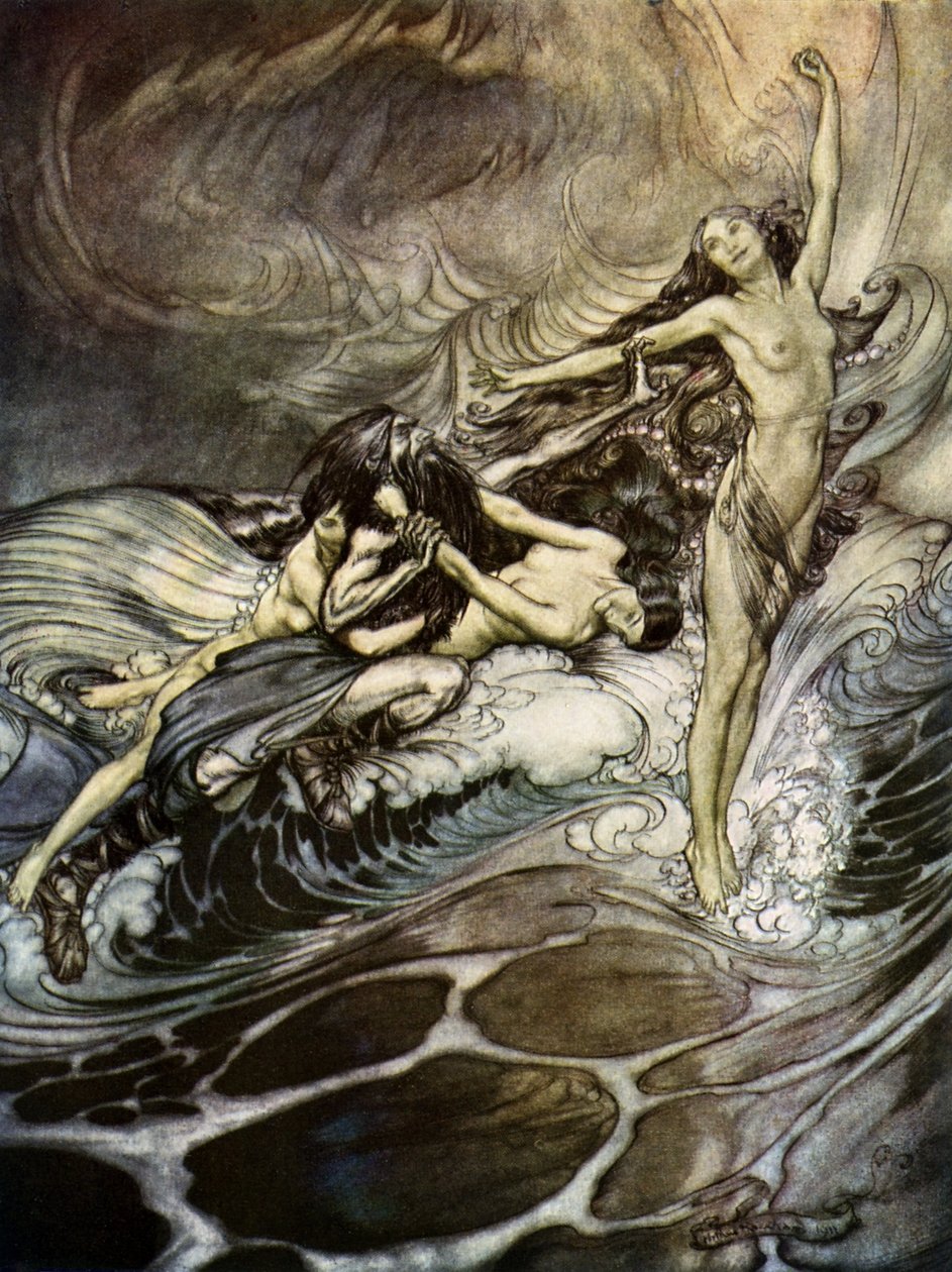 神的暮光之城Göttterdämmerung 作者 亚瑟·拉克汉姆（Arthur Rackham）