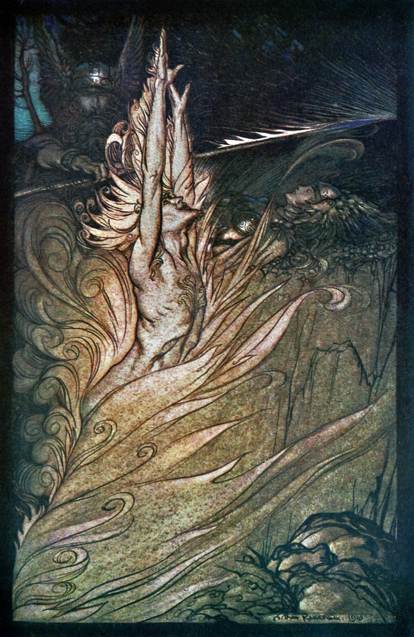 女武神Valkyrie 作者 亚瑟·拉克汉姆（Arthur Rackham）
