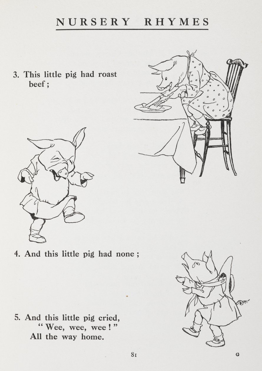 这只小猪去赶集--童谣。 作者 亚瑟·拉克汉姆（Arthur Rackham）