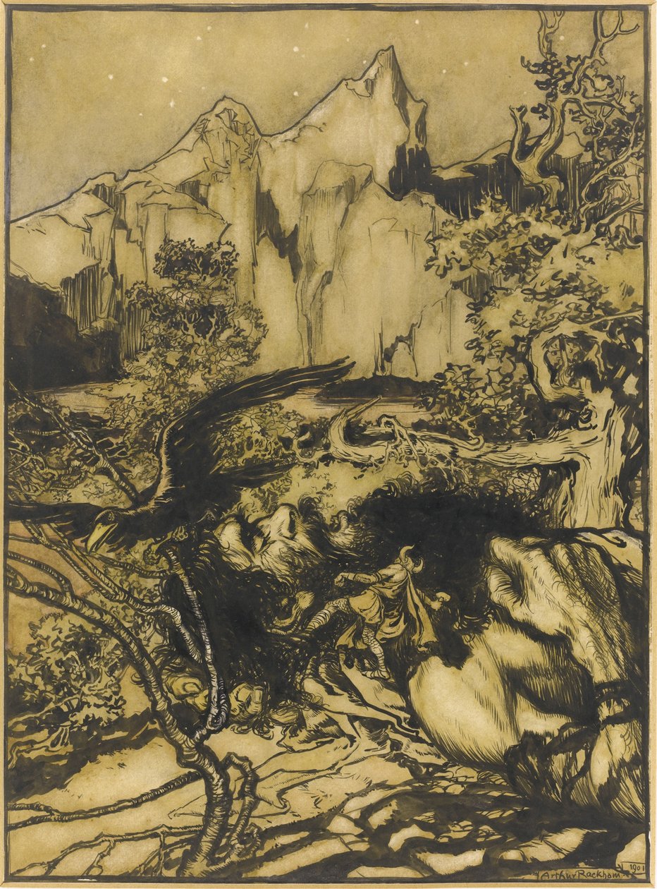 1901年《雷神索尔大世界》 作者 亚瑟·拉克汉姆（Arthur Rackham）