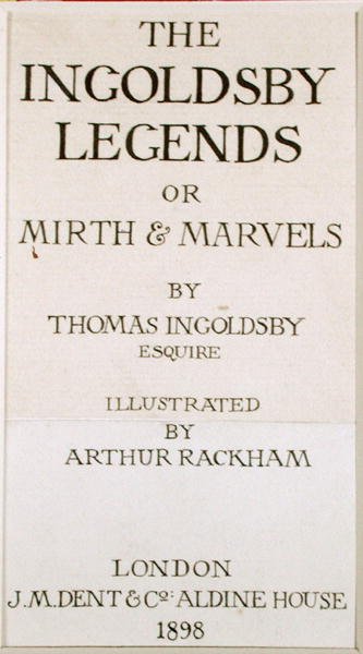 英戈兹比传奇，或欢乐与奇迹》的扉页，作者托马斯-英戈兹比，1898年出版（纸上笔墨）。 作者 亚瑟·拉克汉姆（Arthur Rackham）