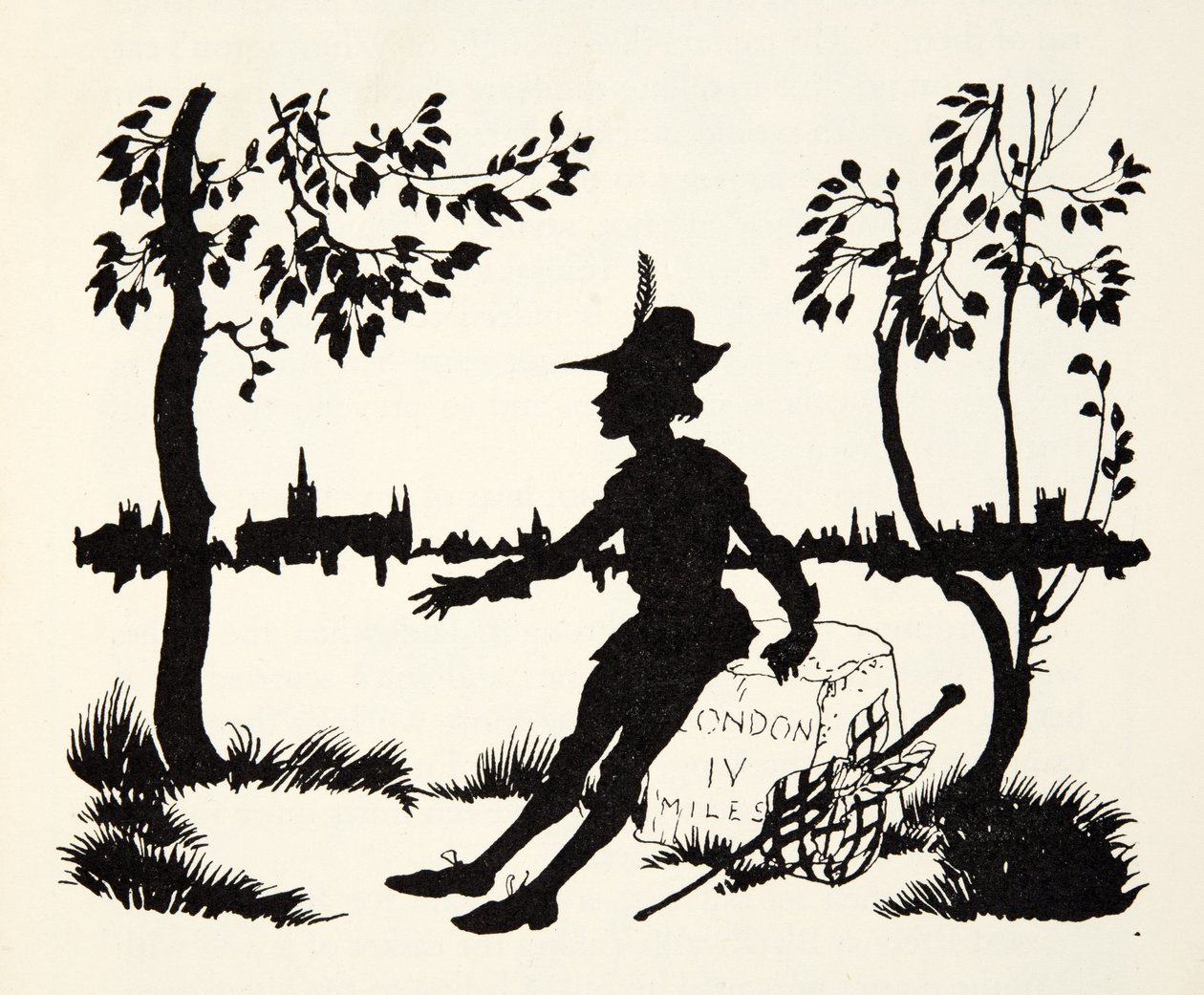 从The Arthur Rackham Fairy Book，pub再次转向Whittingon，Thrice Lord of London of London。 1933年 作者 亚瑟·拉克汉姆（Arthur Rackham）