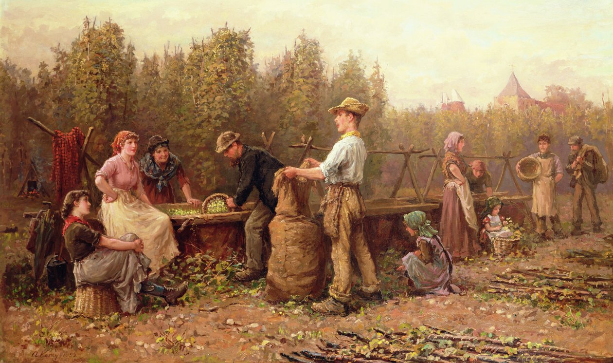 Hop Pickers，19世纪末或20世纪初 作者 亚瑟·韦雷