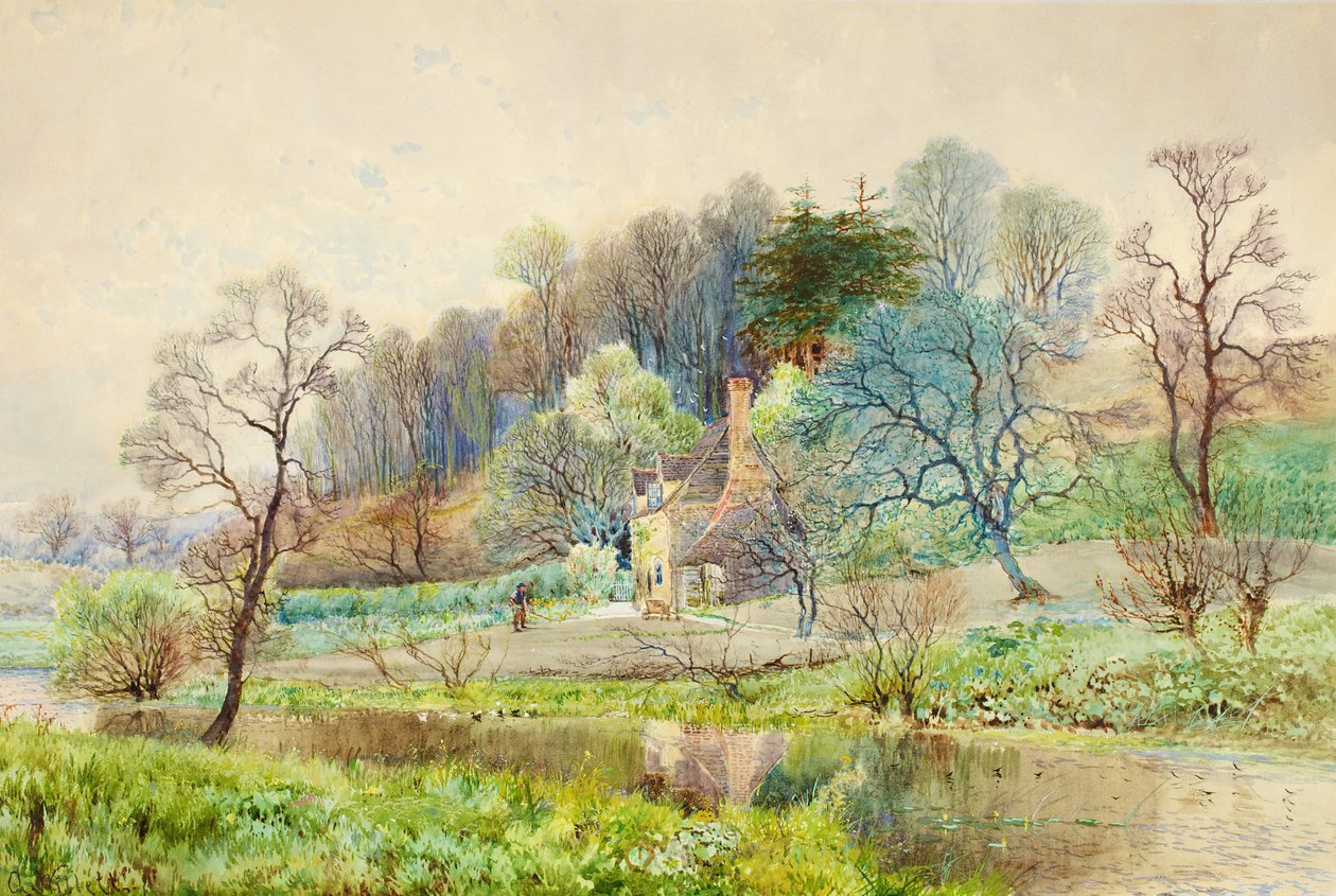 森林农场，霍舍姆，苏塞克斯，1880-1900 作者 亚瑟·威利特