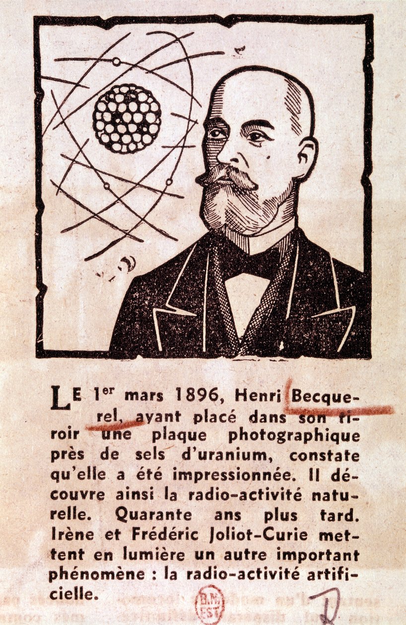 BECQUEREL Antoine Henri 法国工程师、物理学家、诺贝尔奖获得者：肖像（绘画） 作者 艺术家未知