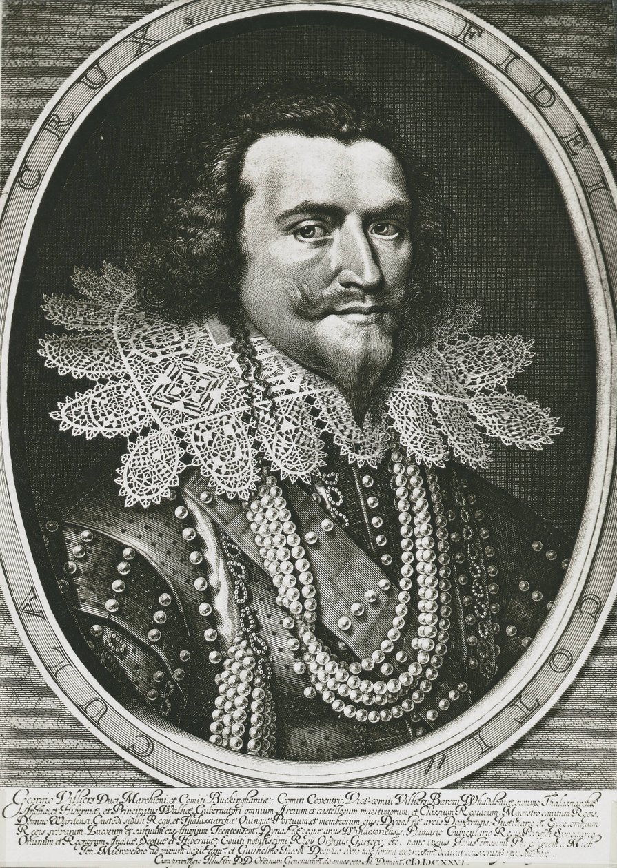 乔治-维利尔斯公爵巴克金汉姆（1592-1628 年）。英国政治家，詹姆斯一世和查理一世的宠臣。 作者 艺术家未知