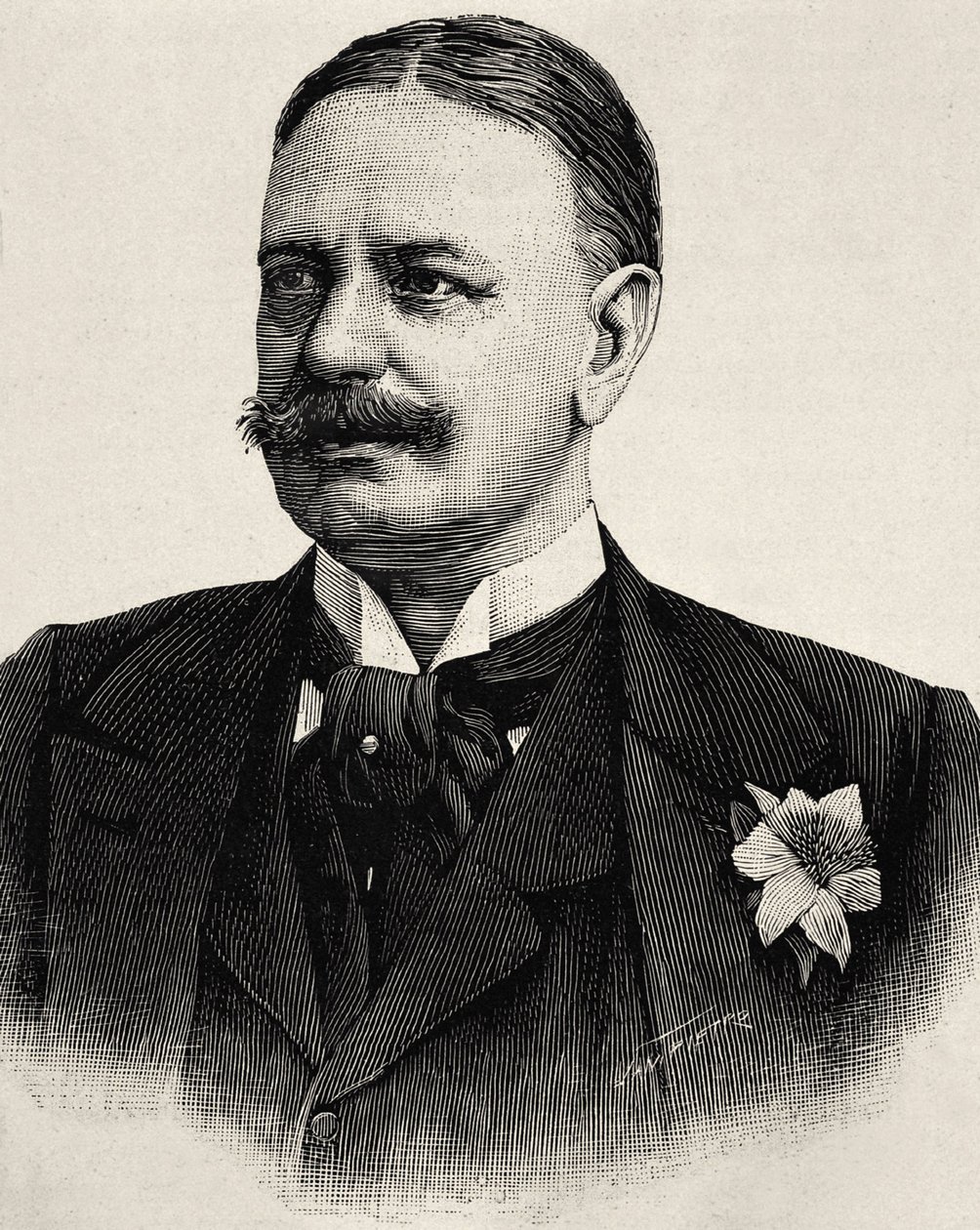 伯纳德-冯-布洛（1849-1929 年）。罗马帝国宰相（1900-1909 年）。蚀刻版画 作者 艺术家未知
