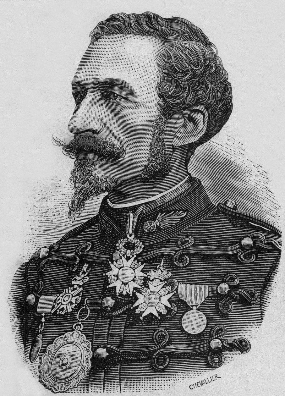 法国上校 Charles Ragon de Bange（1833-1914 年）火炮、雕刻发明家 作者 艺术家未知