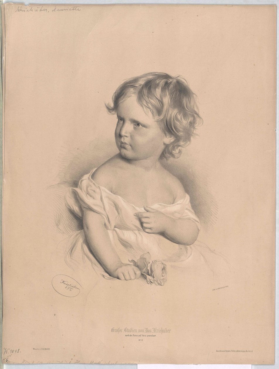 Henriette Kriehuber（印刷品） 作者 艺术家未知