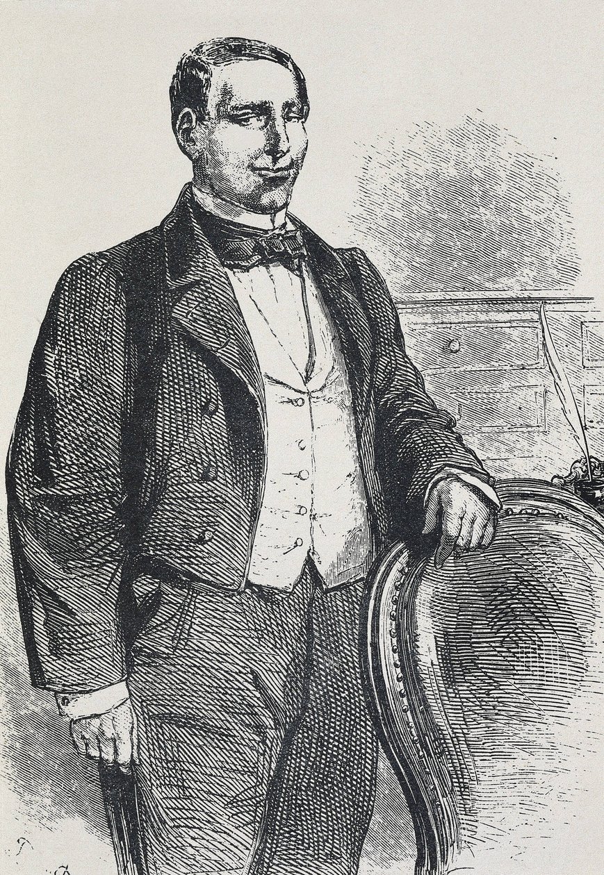 贝尼托-华雷斯-加西亚（1806-1872 年）（蚀刻版画） 作者 艺术家未知