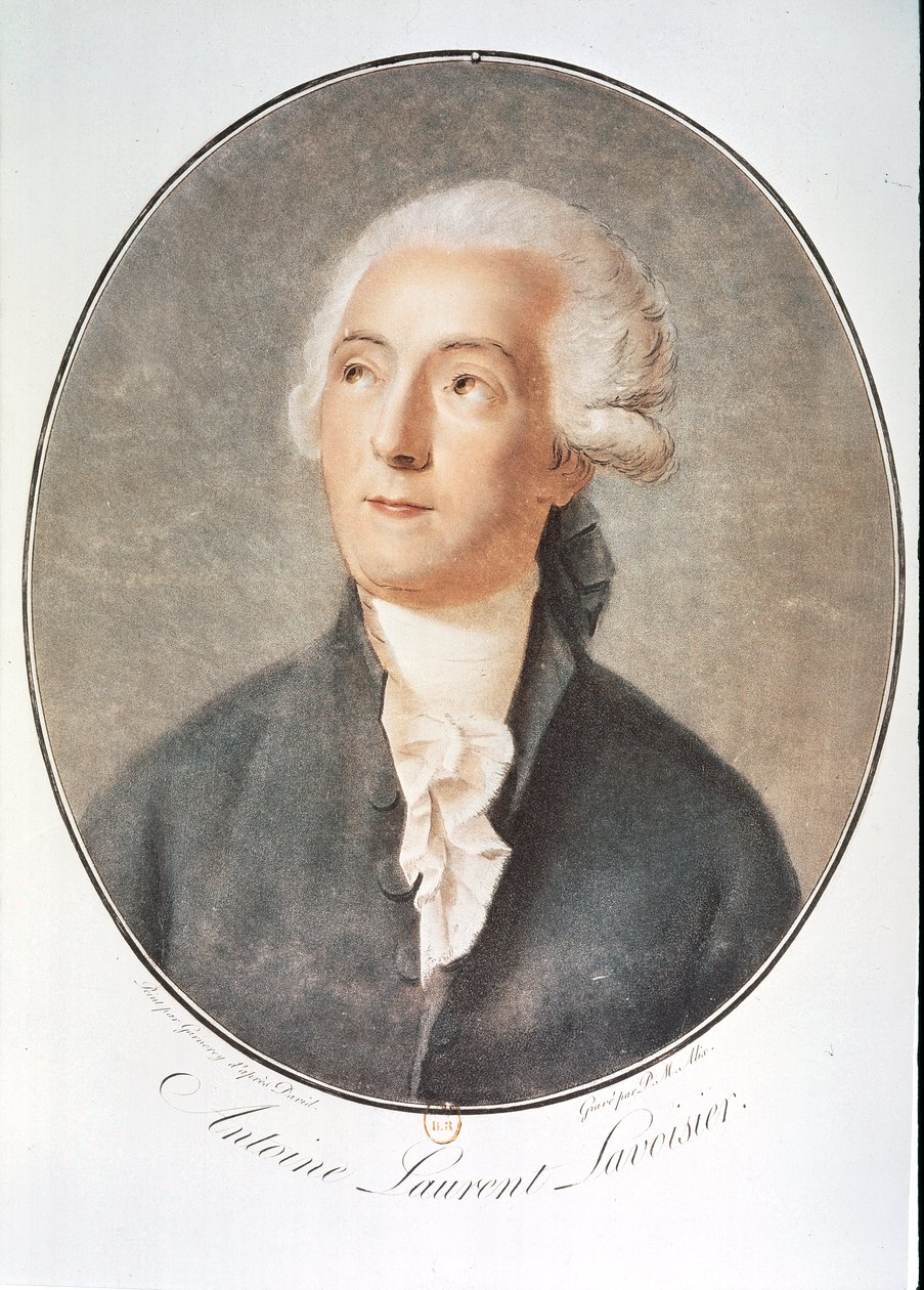 安托万-洛朗-德-拉沃西埃（LAVOISIER Antoine-Laurent de：肖像（水彩画） 作者 艺术家未知