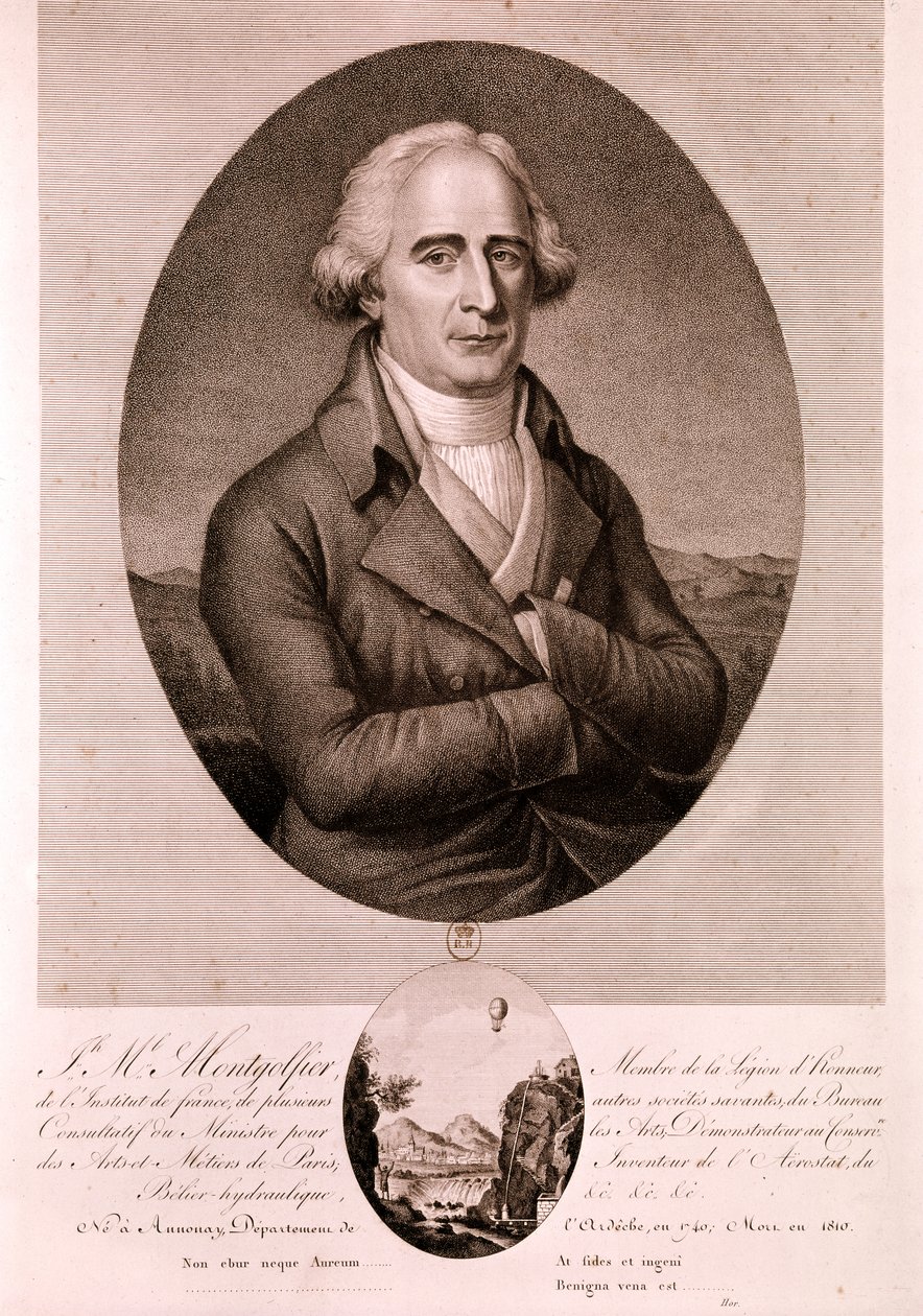 MONTGOLFIER 约瑟夫-米歇尔，航空先驱（蚀刻版画） 作者 艺术家未知