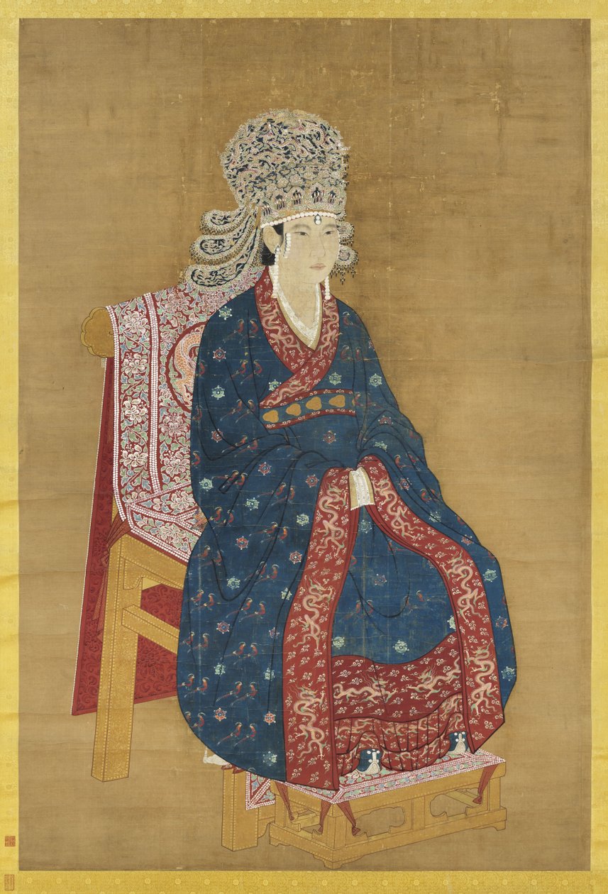 宋襄皇后坐像（绢本设色水墨；挂轴） 作者 艺术家未知