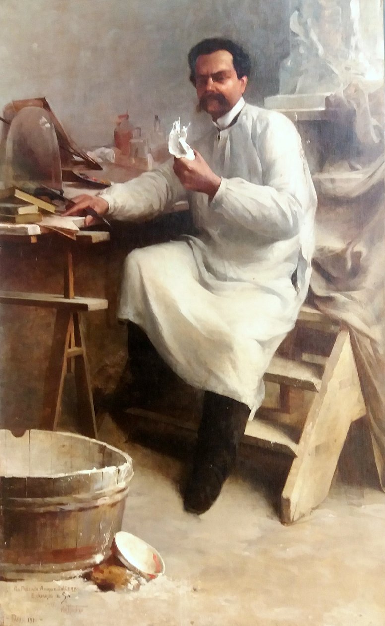 画家兼雕塑家爱德华多-德-萨的肖像 作者 Artur Timoteo da Costa