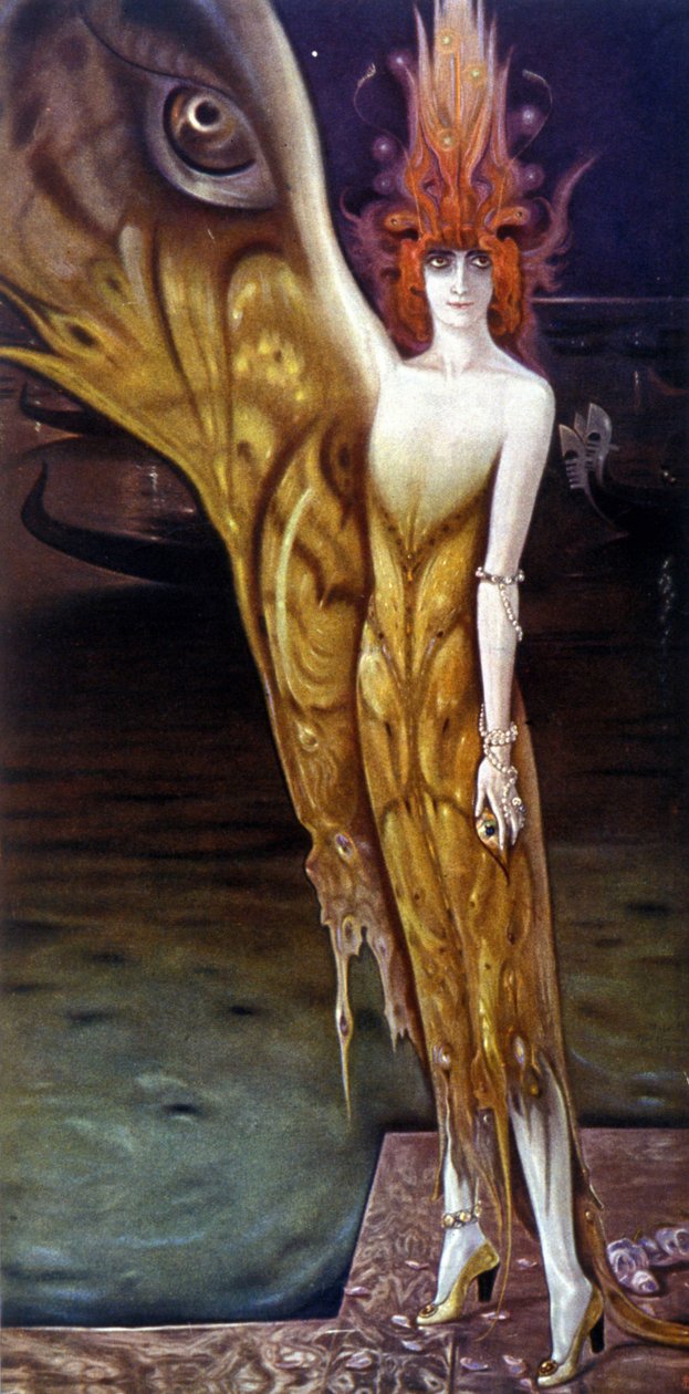 路易莎-卡萨蒂侯爵夫人（1881-1957 年）肖像，阿图罗-马尔蒂尼（1885-1947 年）作于 1912 年。 作者 阿图罗·马蒂尼