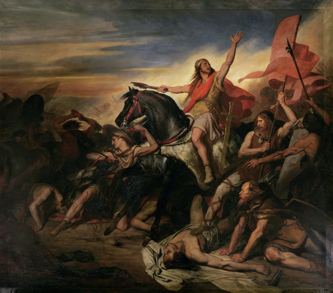 公元496年，托尔比亚克战役，1837年 作者 艾瑞·谢弗（Ary Scheffer）