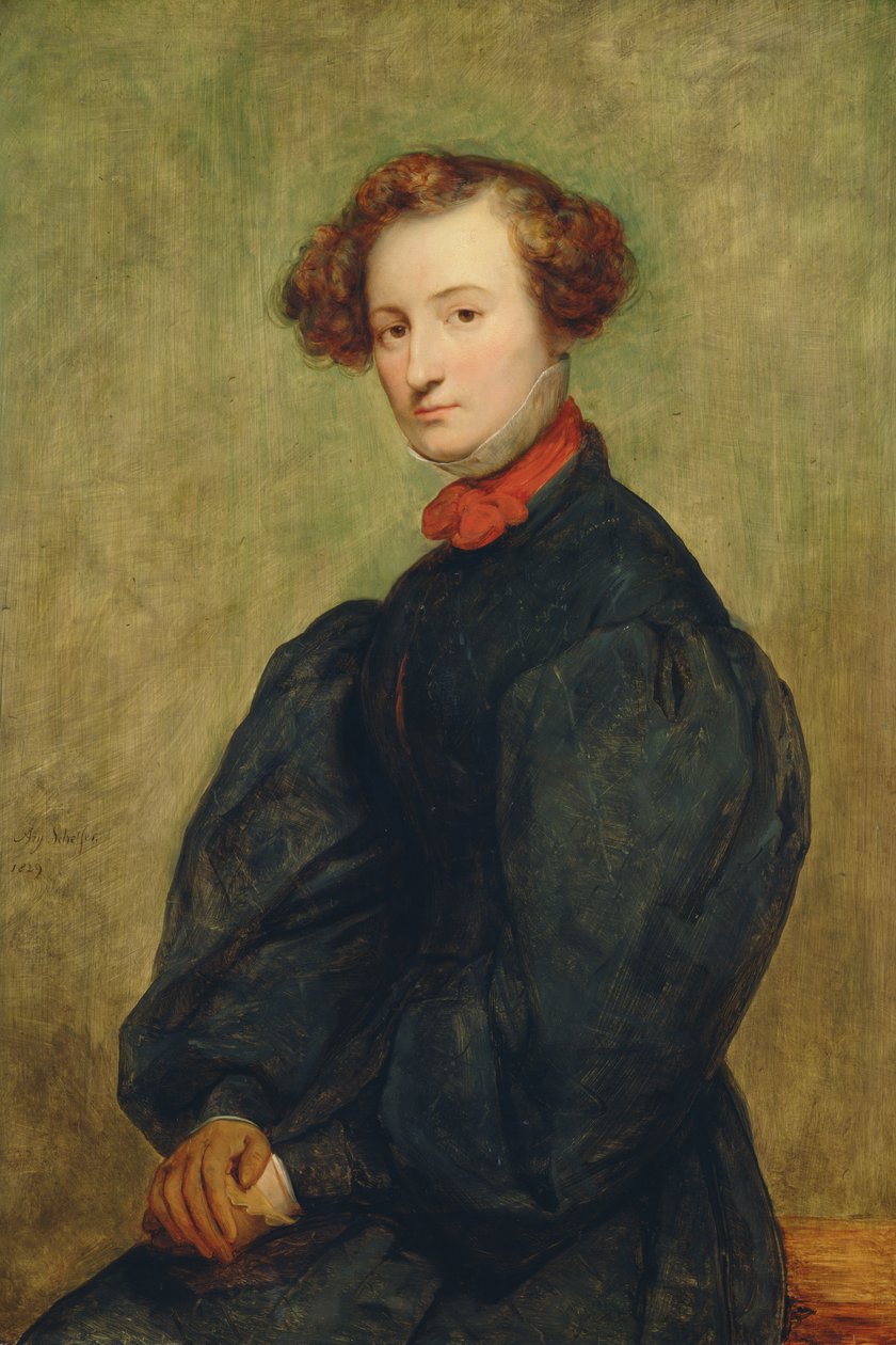 Fauveau的Felicie，1829年。 作者 艾瑞·谢弗（Ary Scheffer）