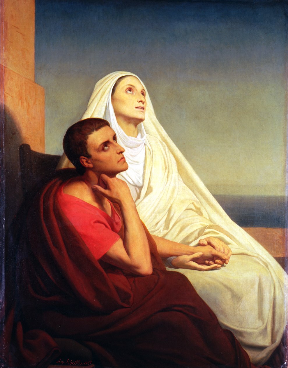 圣奥古斯丁和他的母亲圣莫尼卡，1855年 作者 艾瑞·谢弗（Ary Scheffer）