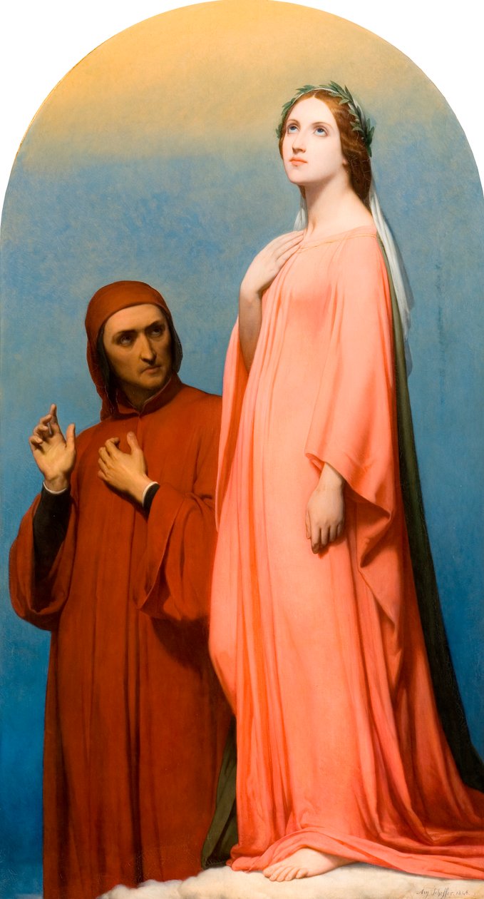愿景：但丁和比阿特丽斯，1846年 作者 艾瑞·谢弗（Ary Scheffer）