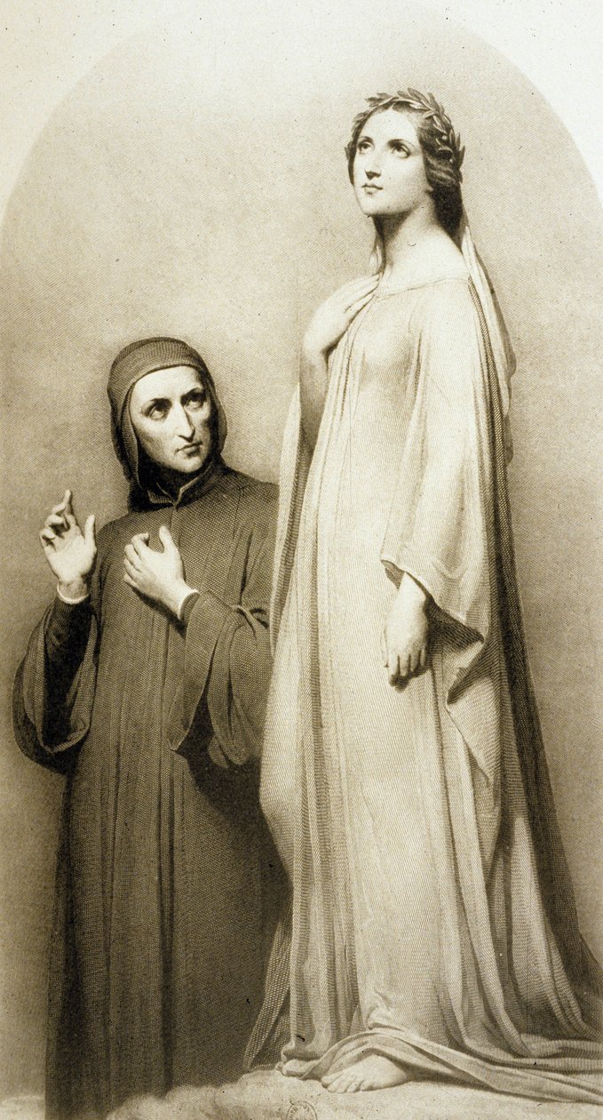 但丁与贝阿特丽斯（雕刻） 作者 Ary（之后）Scheffer