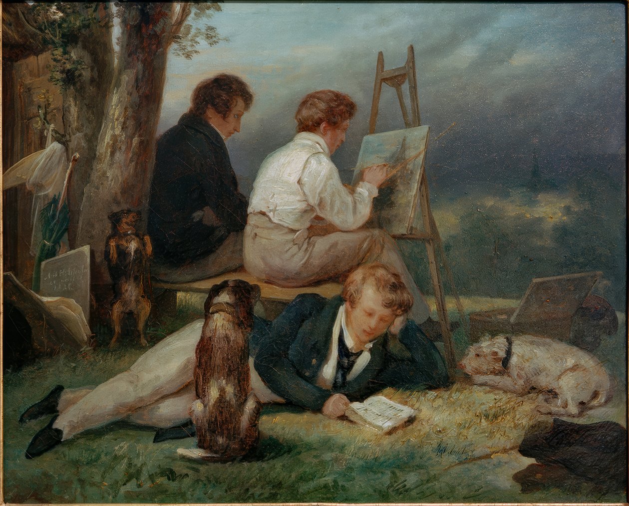 景观中的谢弗三兄弟 作者 艾瑞·谢弗（Ary Scheffer）