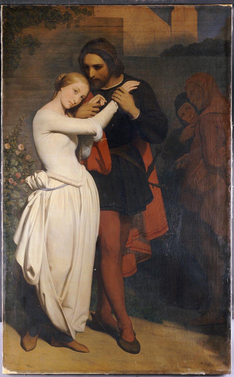 浮士德和玛格丽特在花园里，1846年 作者 艾瑞·谢弗（Ary Scheffer）
