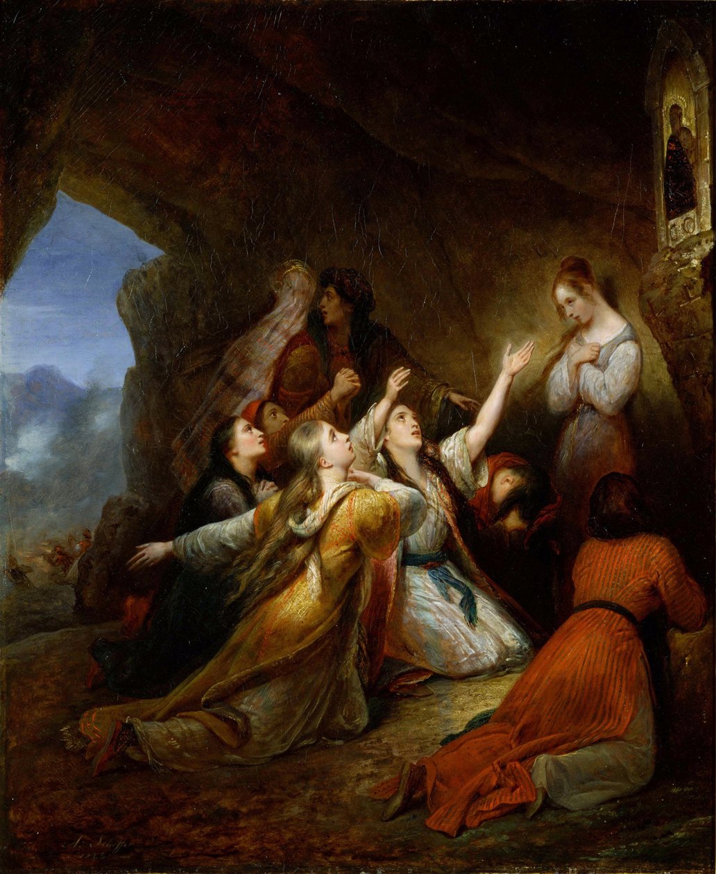 "希腊妇女向处女求助》（Femmes grecques implorant l