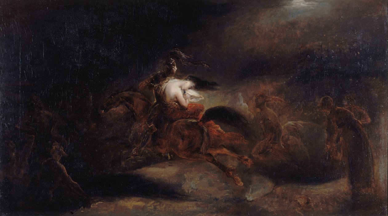 勒诺尔。死者的旅行很快，约1830年。 作者 艾瑞·谢弗（Ary Scheffer）