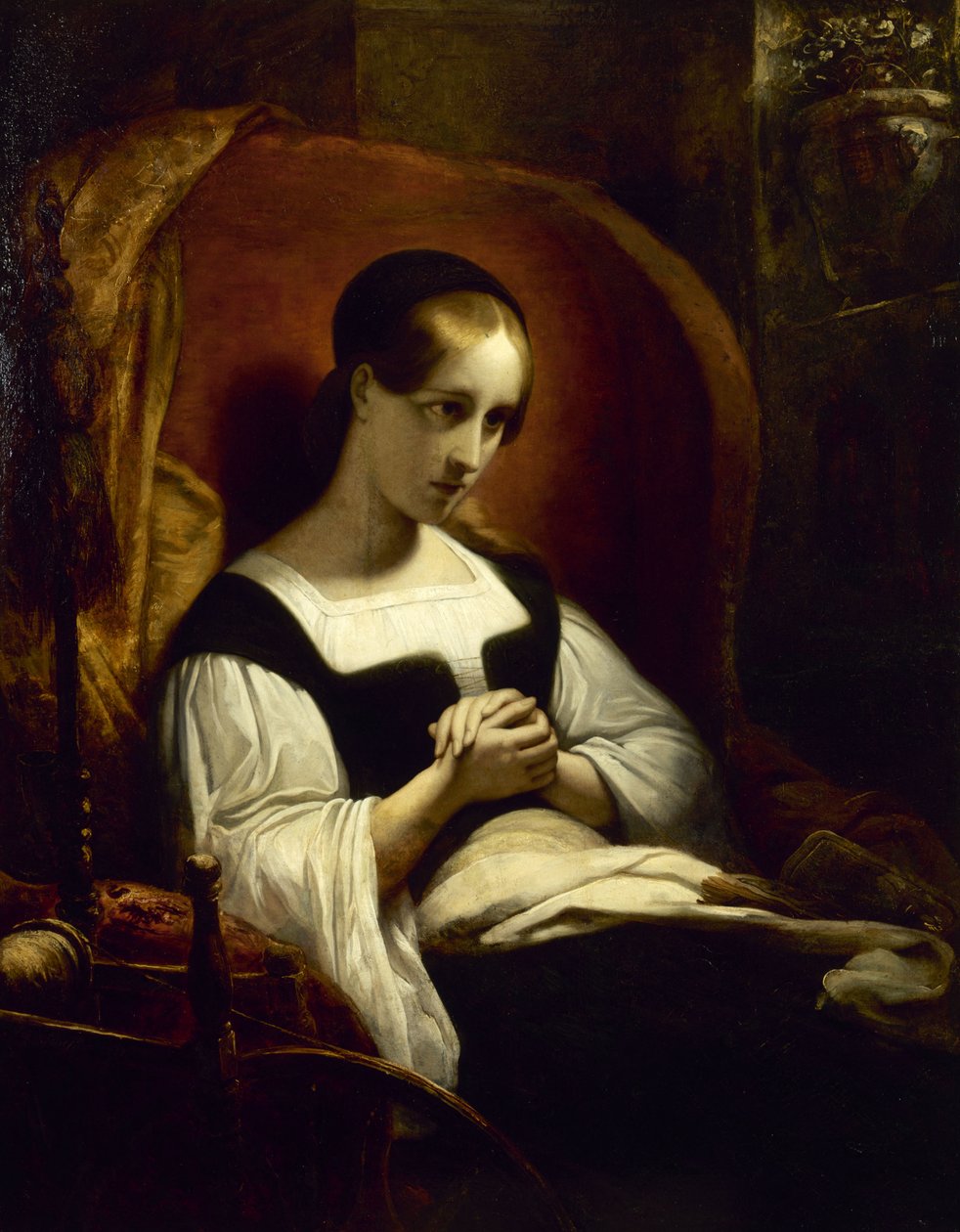 Marguerite au rouet Gretchen at the Spinning Wheel, c. 1831. 作者 艾瑞·谢弗（Ary Scheffer）